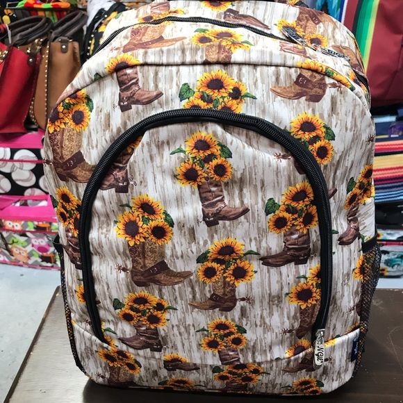 Large Sunflower Boots Backpack